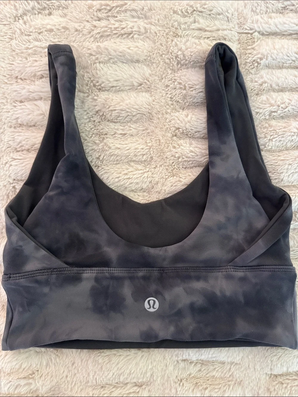 lululemon athletica Charcoal Tie-Dye Scoop Sports Bra